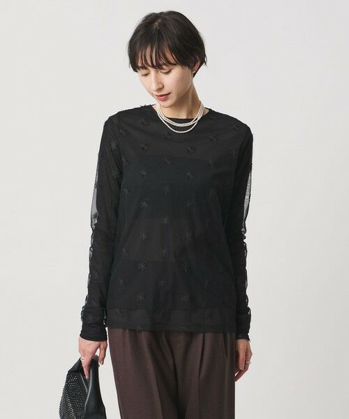 UNITED ARROWS / ユナイテッドアローズ カットソー | チュールフラワー カットソー ‐ウォッシャブル‐ | 詳細10