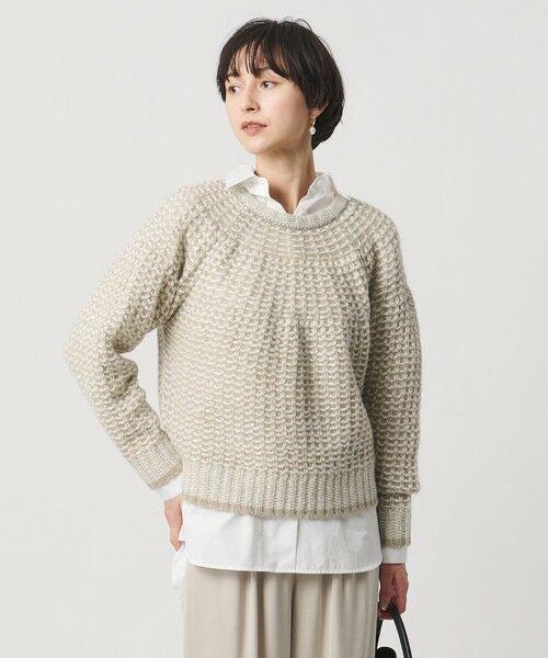 UNITED ARROWS / ユナイテッドアローズ ニット・セーター | カラーミックス インレイド ニット | 詳細1