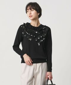 UNITED ARROWS / ユナイテッドアローズ ニット・セーター | フリル ビジュー ニット