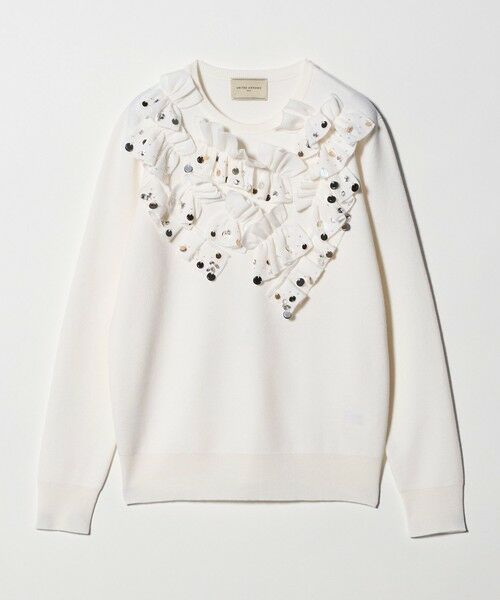 UNITED ARROWS / ユナイテッドアローズ ニット・セーター | フリル ビジュー ニット | 詳細3