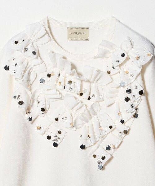 UNITED ARROWS / ユナイテッドアローズ ニット・セーター | フリル ビジュー ニット | 詳細5