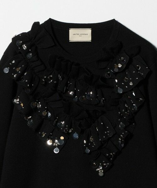 UNITED ARROWS / ユナイテッドアローズ ニット・セーター | フリル ビジュー ニット | 詳細14