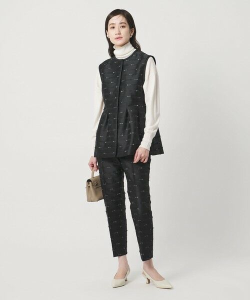 UNITED ARROWS / ユナイテッドアローズ スラックス・ドレスパンツ | リボン カットジャガード パンツ | 詳細1