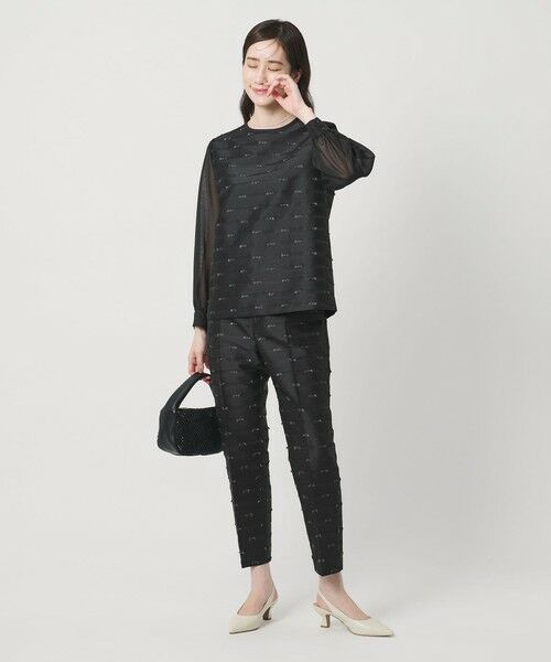 UNITED ARROWS / ユナイテッドアローズ スラックス・ドレスパンツ | リボン カットジャガード パンツ | 詳細3