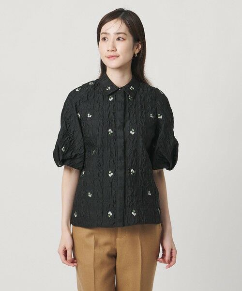 UNITED ARROWS / ユナイテッドアローズ シャツ・ブラウス | スクエア フラワー ジャガード ブラウス | 詳細5