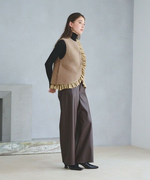 UNITED ARROWS / ユナイテッドアローズ ベスト | フォックスカシミヤ フリルコンビ ベスト | 詳細20