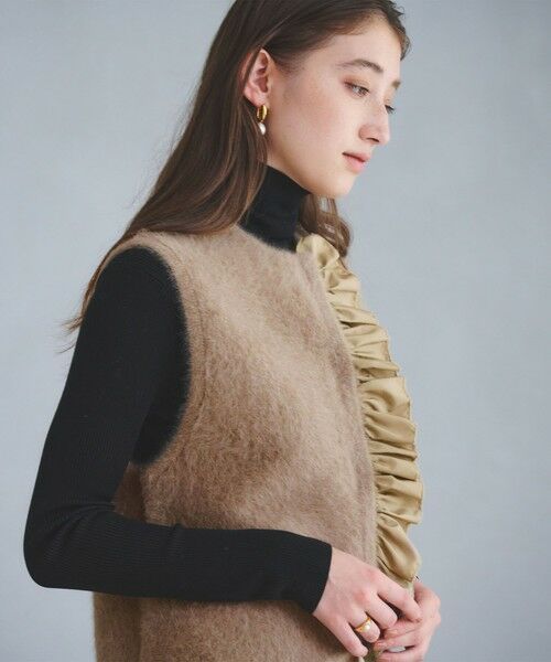 UNITED ARROWS / ユナイテッドアローズ ベスト | フォックスカシミヤ フリルコンビ ベスト | 詳細17