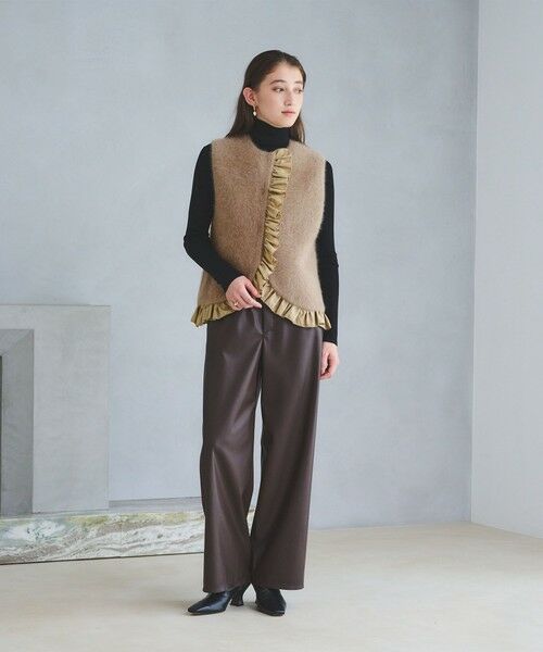 UNITED ARROWS / ユナイテッドアローズ ベスト | フォックスカシミヤ フリルコンビ ベスト | 詳細18