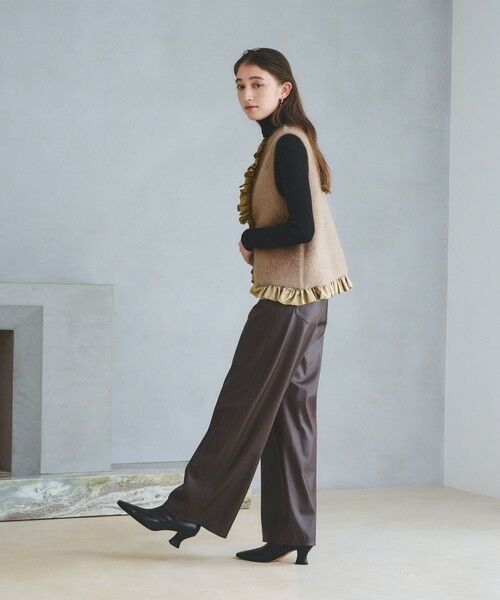 UNITED ARROWS / ユナイテッドアローズ ベスト | フォックスカシミヤ フリルコンビ ベスト | 詳細19