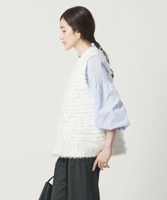 UNITED ARROWS / ユナイテッドアローズ ベスト | ミックスヤーン ペプラム ベスト