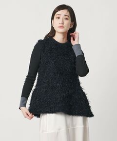 UNITED ARROWS / ユナイテッドアローズ ベスト | ミックスヤーン ペプラム ベスト