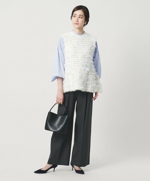 UNITED ARROWS / ユナイテッドアローズ ベスト | ミックスヤーン ペプラム ベスト | 詳細3