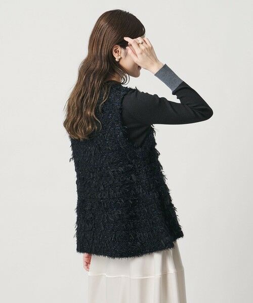 UNITED ARROWS / ユナイテッドアローズ ベスト | ミックスヤーン ペプラム ベスト | 詳細9