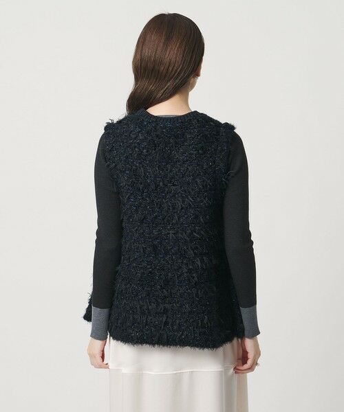 UNITED ARROWS / ユナイテッドアローズ ベスト | ミックスヤーン ペプラム ベスト | 詳細14