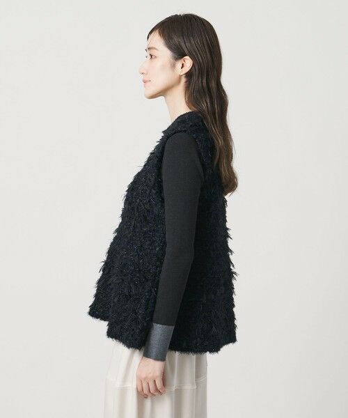 UNITED ARROWS / ユナイテッドアローズ ベスト | ミックスヤーン ペプラム ベスト | 詳細13