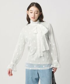 UNITED ARROWS / ユナイテッドアローズ シャツ・ブラウス | チュールフラワー ボウタイブラウス ‐ウォッシャブル‐