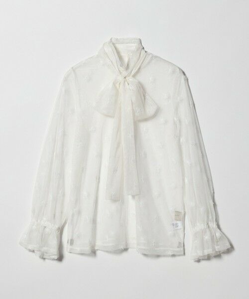 UNITED ARROWS / ユナイテッドアローズ シャツ・ブラウス | チュールフラワー ボウタイブラウス ‐ウォッシャブル‐ | 詳細6