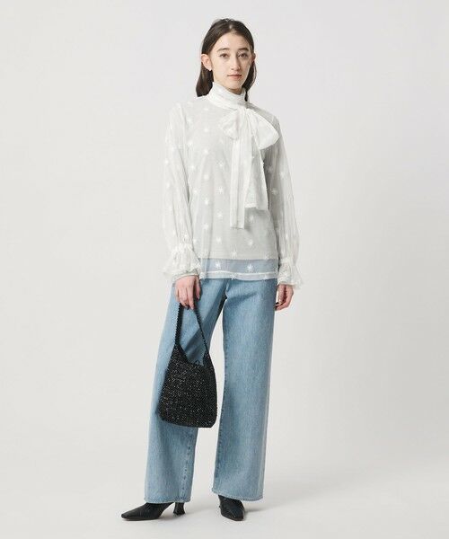 UNITED ARROWS / ユナイテッドアローズ シャツ・ブラウス | チュールフラワー ボウタイブラウス ‐ウォッシャブル‐ | 詳細1