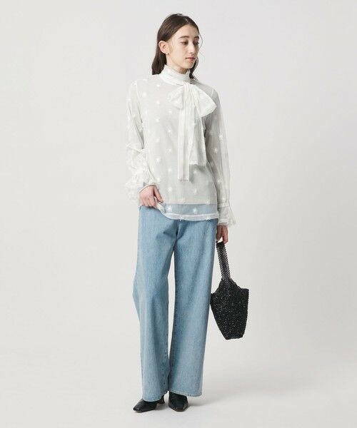 UNITED ARROWS / ユナイテッドアローズ シャツ・ブラウス | チュールフラワー ボウタイブラウス ‐ウォッシャブル‐ | 詳細2