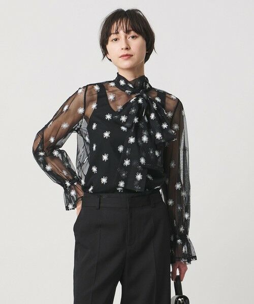 UNITED ARROWS / ユナイテッドアローズ シャツ・ブラウス | チュールフラワー ボウタイブラウス ‐ウォッシャブル‐ | 詳細17
