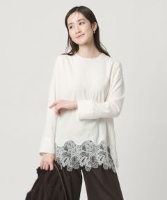 UNITED ARROWS / ユナイテッドアローズ シャツ・ブラウス | バックサテン レースコンビ ブラウス ‐ウォッシャブル‐