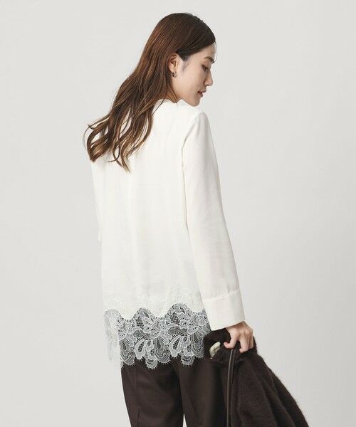 UNITED ARROWS / ユナイテッドアローズ シャツ・ブラウス | バックサテン レースコンビ ブラウス ‐ウォッシャブル‐ | 詳細1