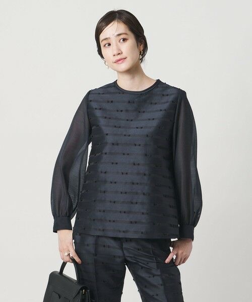 UNITED ARROWS / ユナイテッドアローズ シャツ・ブラウス | リボン カットジャガード ブラウス | 詳細13