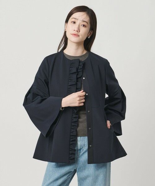 UNITED ARROWS / ユナイテッドアローズ ダッフルコート | LIGHT SPONGY フリル コート | 詳細8