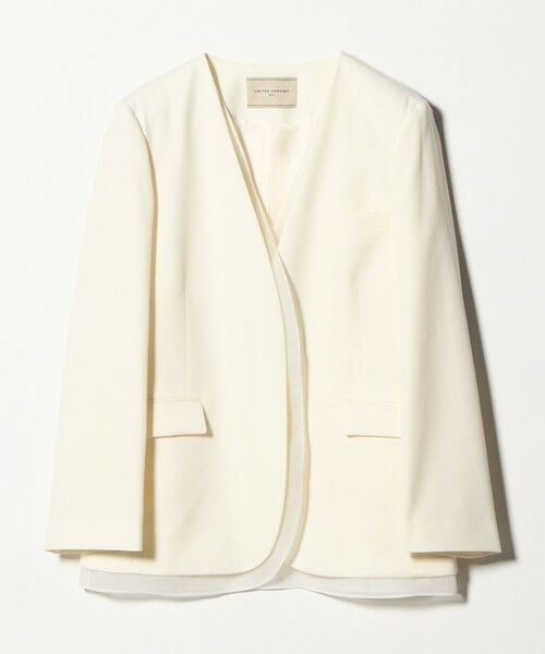 UNITED ARROWS / ユナイテッドアローズ ノーカラージャケット | オーガンジー コンビ ジャケット | 詳細5