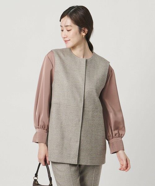 UNITED ARROWS / ユナイテッドアローズ ベスト | MOKU ３カラー ツイードライク ベスト | 詳細3