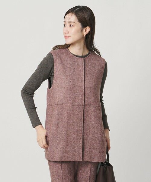 UNITED ARROWS / ユナイテッドアローズ ベスト | MOKU ３カラー ツイードライク ベスト | 詳細12