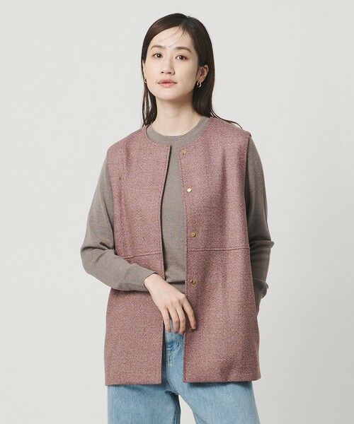 UNITED ARROWS / ユナイテッドアローズ ベスト | MOKU ３カラー ツイードライク ベスト | 詳細14