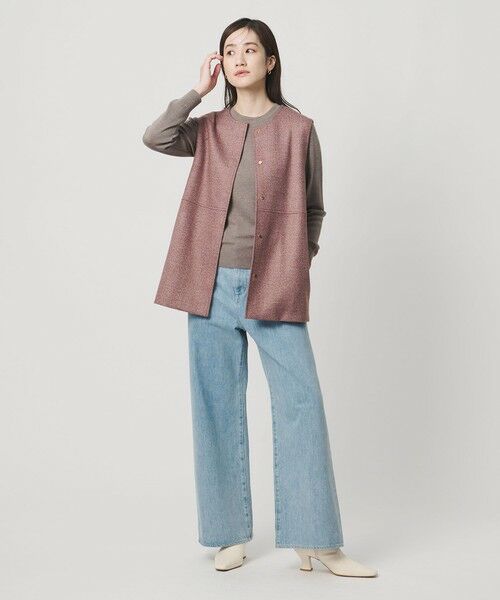 UNITED ARROWS / ユナイテッドアローズ ベスト | MOKU ３カラー ツイードライク ベスト | 詳細15