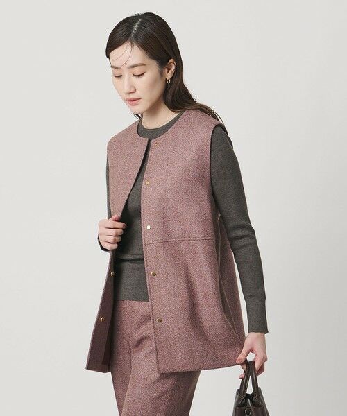 UNITED ARROWS / ユナイテッドアローズ ベスト | MOKU ３カラー ツイードライク ベスト | 詳細11