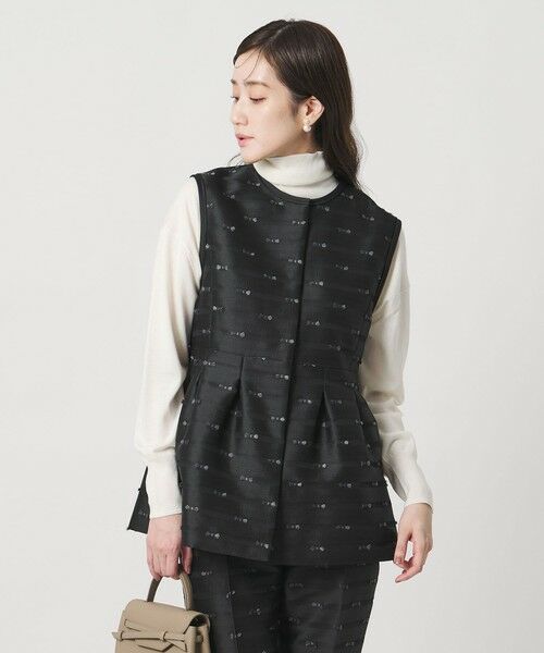UNITED ARROWS / ユナイテッドアローズ ベスト | リボン カットジャガード ベスト | 詳細1