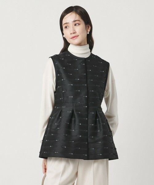 UNITED ARROWS / ユナイテッドアローズ ベスト | リボン カットジャガード ベスト | 詳細4