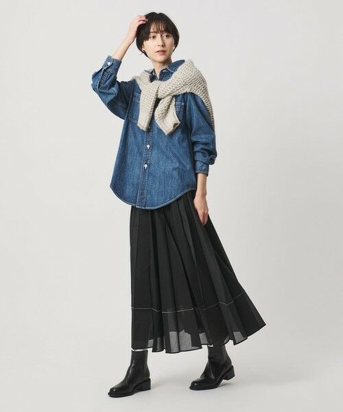 UNITED ARROWS / ユナイテッドアローズ ロング・マキシ丈スカート | オーガンジー プリーツスカート | 詳細12