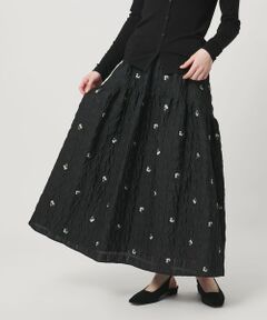 UNITED ARROWS / ユナイテッドアローズ ミニ・ひざ丈スカート | スクエア フラワー ジャガード スカート