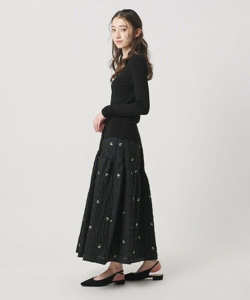 UNITED ARROWS / ユナイテッドアローズ ミニ・ひざ丈スカート | スクエア フラワー ジャガード スカート | 詳細3