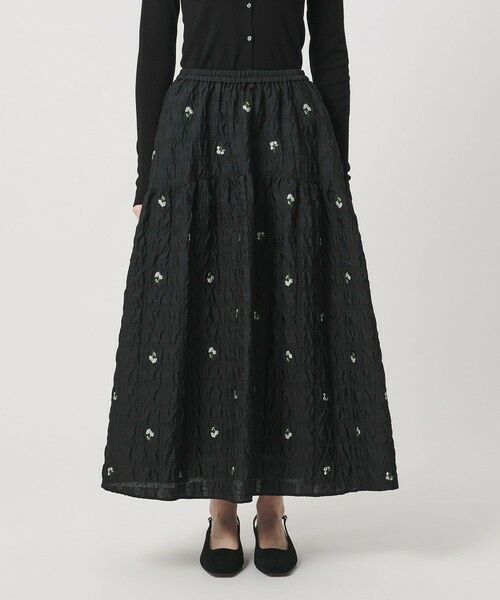 UNITED ARROWS / ユナイテッドアローズ ミニ・ひざ丈スカート | スクエア フラワー ジャガード スカート | 詳細5