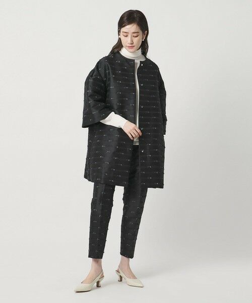 UNITED ARROWS / ユナイテッドアローズ ノーカラージャケット | リボン カットジャガード コート | 詳細3