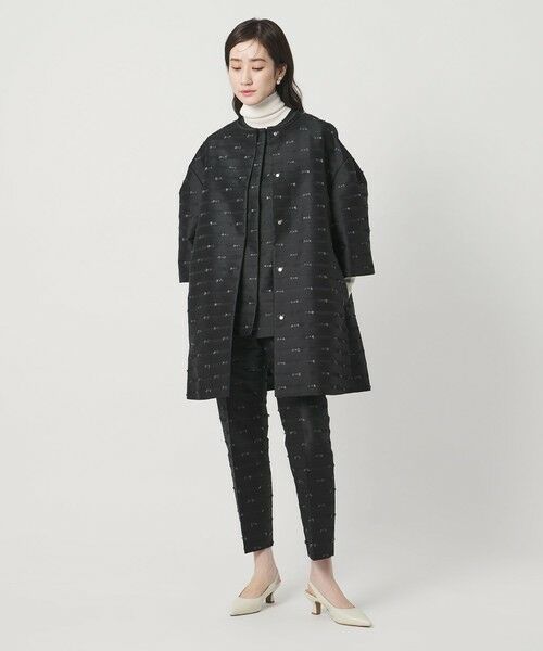 UNITED ARROWS / ユナイテッドアローズ ノーカラージャケット | リボン カットジャガード コート | 詳細5