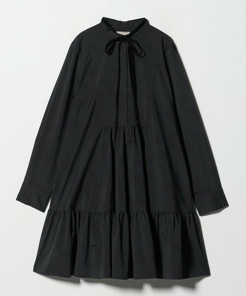 UNITED ARROWS / ユナイテッドアローズ ロング・マキシ丈ワンピース | タフタ ギャザー ティアードワンピース ‐ウォッシャブル‐ | 詳細4