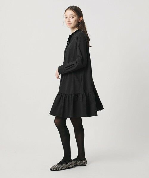 UNITED ARROWS / ユナイテッドアローズ ロング・マキシ丈ワンピース | タフタ ギャザー ティアードワンピース ‐ウォッシャブル‐ | 詳細3