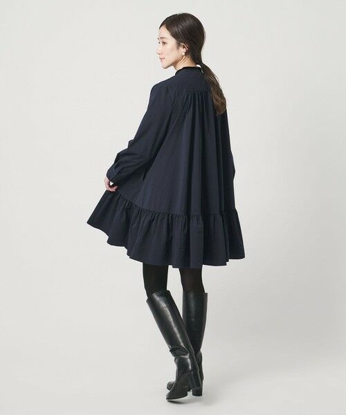 UNITED ARROWS / ユナイテッドアローズ ロング・マキシ丈ワンピース | タフタ ギャザー ティアードワンピース ‐ウォッシャブル‐ | 詳細10