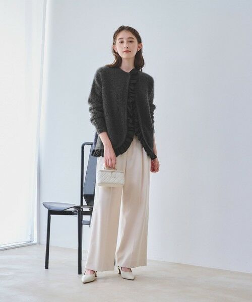 UNITED ARROWS / ユナイテッドアローズ カーディガン・ボレロ | フォックスカシミヤ フリルコンビ カーディガン | 詳細10