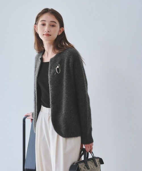 UNITED ARROWS / ユナイテッドアローズ カーディガン・ボレロ | フォックスカシミヤ フリルコンビ カーディガン | 詳細12