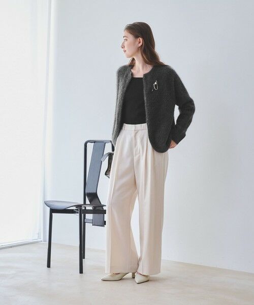 UNITED ARROWS / ユナイテッドアローズ カーディガン・ボレロ | フォックスカシミヤ フリルコンビ カーディガン | 詳細13