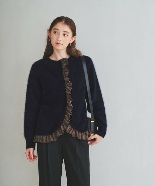 UNITED ARROWS / ユナイテッドアローズ カーディガン・ボレロ | フォックスカシミヤ フリルコンビ カーディガン | 詳細16