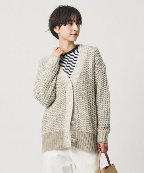 UNITED ARROWS / ユナイテッドアローズ カーディガン・ボレロ | カラーミックス インレイド カーディガン | 詳細1